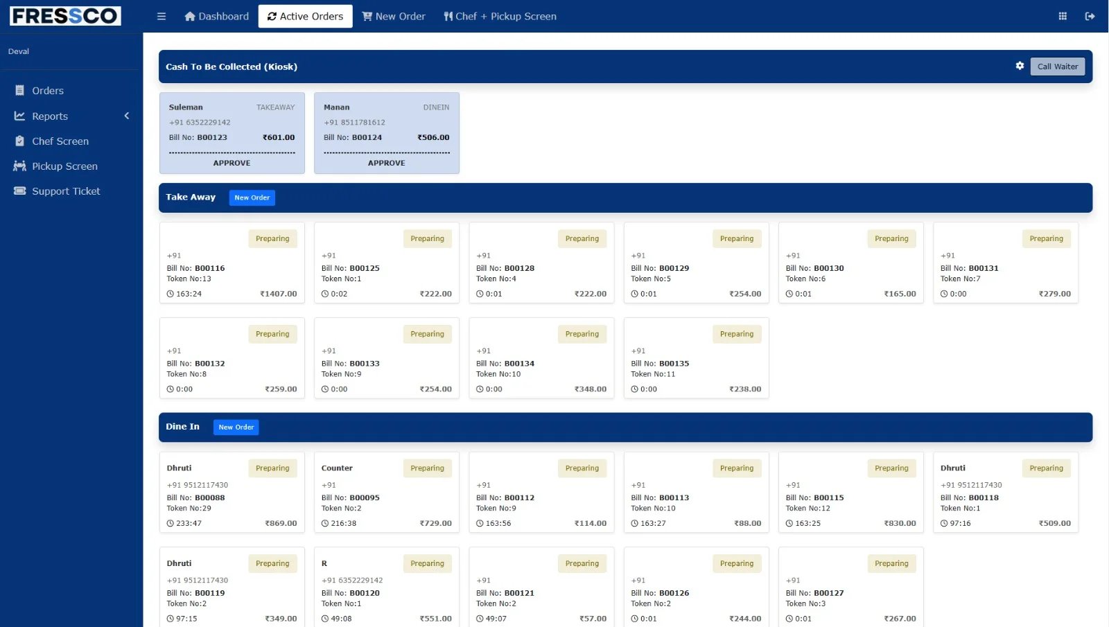 Fressco app preview